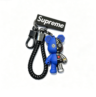 Nouveau porte-clés mécanique en époxy petit ours, personnalisé, dessin animé, pour couple, sac unisexe, pendentif créatif, ornement