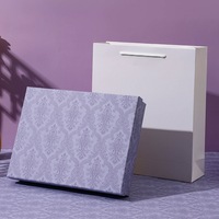 Grande boîte cadeau personnalisable avec couvercle, en carton blanc, de forme rectangulaire, impression offset pour foulards, pyjamas, chemises, emballage de bougies