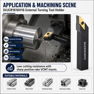 Outils de tournage de machine CNC en métal outil de coupe de tour support de tournage barres d'alésage avec inserts en carbure indexables VCMT160404 - Product Image 4