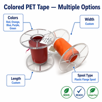 Cinta de Película PET con Adhesivo, Colorida, de Mylar, para Envolver Cables de Bajo Voltaje, Cinta Aislante para Cables de Datos USB