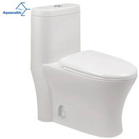 Sanitaires, toilettes en céramique à deux pièces, design Aquacubic, nouvelles toilettes à deux pièces, montage au sol, chasse d'eau par siphon, double chasse