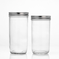 100Ml 200Ml 250Ml 300Ml 350Ml Jam dan Madu Wadah Penyimpanan Toples Kaca dengan Tutup