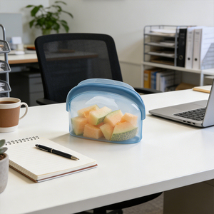 Bolsa Reutilizable Transparente de Silicona de 500 ml, de Grado Alimenticio, para Mantener Frescas las Verduras y Frutas - Product Image 4