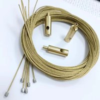 Kits de câbles en acier suspendus personnalisés en usine gold1.0-3.0MMcascading kit de fil suspendu au plafond pour lustre