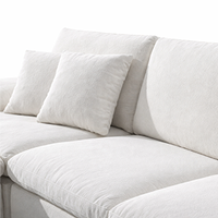 Trend-Lounge Ecksofa mit geteiltem Rückenteil, tiefem Sitzbereich und umkehrbarer Chaiselongue, fester Schaumstoffpolsterung für Wohnzimmer und Apartment
