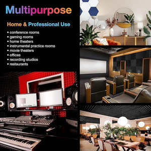 Mousse acoustique haute densité Woxin, design moderne, écologique, forme de coin, éponge insonorisante <span class=keywords><strong>pour</strong></span> application murale dans les studios, KTV - Product Image 5