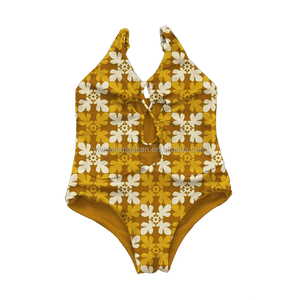 Shangshan OEM per bambine senza maniche costumi da bagno stampa hawaiana personalizzato con cinturino Micro per bambini Bikini intero - Product Image 6