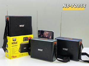 Nns NS-7085S Năng Lượng Mặt Trời Bảng Điều Khiển Không Dây Màu Xanh Răng Loa Ngoài Trời Di Động 1500MAh TF USB FM Antenna Đài Phát Thanh Châu Phi Hot 12W Loa Siêu Trầm - Product Image 3