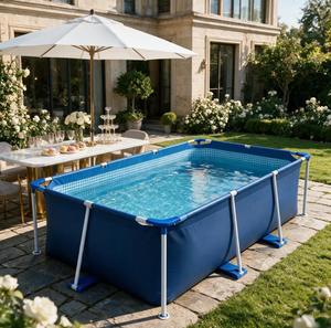 Piscina Grande Rectangular de PVC para Exteriores, Ideal para Uso Familiar en el Patio Trasero - Product Image 1