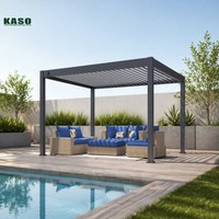 Pergola Bioclimatique Autoportante Robuste Résistante au Vent avec Éclairage LED en Alliage d'Aluminium 6063-T5