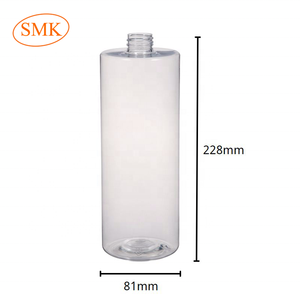 Botella de plástico transparente con bomba para lavar el cuerpo, botella cilíndrica de plástico transparente de 1 litro, 1000ml - Product Image 3