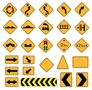 Panneaux de signalisation routière en aluminium réfléchissant, <span class=keywords><strong>film</strong></span> réfléchissant de troisième qualité pour les intersections en forme de diamant, Indonésie - Panneaux d'avertissement de sécurité - Product Image 3