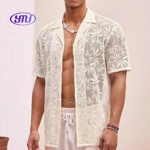 Nouveau cardigan en <span class=keywords><strong>dentelle</strong></span> pour hommes, mode africaine, <span class=keywords><strong>chemise</strong></span> en filet ajouré pour hommes, crochet, 2025 - Product Image 1