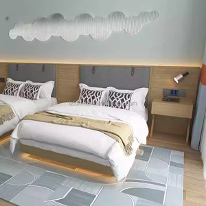 3 Star Hotel Project Furniture Customized Single Twin King <b>Queen</b> <b>Size</b> Wooden <b>Bed</b> <b>Frame</b> with Headboards Mattress & Nightstands - Product Image 3