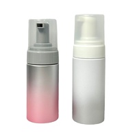 Flacon pompe en PET blanc transparent de 100-200 ml, flacon en plastique pour mousse nettoyante cosmétique, bouchon à vis, joint d'étanchéité