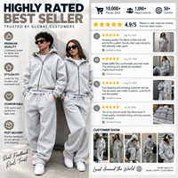 Ensemble de survêtement pour homme avec sweat à capuche zippé oversize et pantalon de survêtement baggy, style streetwear personnalisé, fabricant OEM ODM