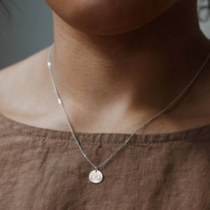 Collar Personalizado <span class=keywords><strong>de</strong></span> Concientización sobre el Cáncer <span class=keywords><strong>de</strong></span> Mama, Collar <span class=keywords><strong>de</strong></span> <span class=keywords><strong>Lactancia</strong></span>, Simple, <span class=keywords><strong>de</strong></span> Acero Inoxidable, con Colgante <span class=keywords><strong>de</strong></span> Disco con Grabado <span class=keywords><strong>de</strong></span> Senos, para Mujer - Product Image 3