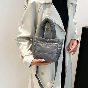 Customized Logo <b>Quilted</b> Handbags Adjustable <b>Single</b> Shoulder Strap Sling Bags Mini Women Puffer Tote Bags - Product Image 1