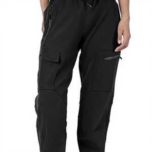 Veste de randonnée d'hiver personnalisée en polyester tricoté, coupe-vent, imperméable, douce, grande taille, à col roulé zippé, imprimée - Product Image 1