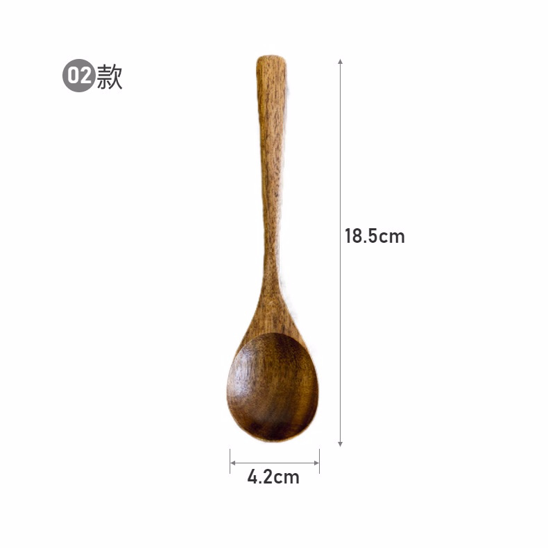 (รุ่น 02) ช้อนไม้ Acacia 18.5*4.2ซม. (Pre-order)