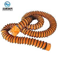 Tuyau de ventilation flexible ignifuge et résistant à l'usure en PVC de 6 pouces Conduit de ventilation flexible en spirale en PVC à décharge de gaz d'échappement