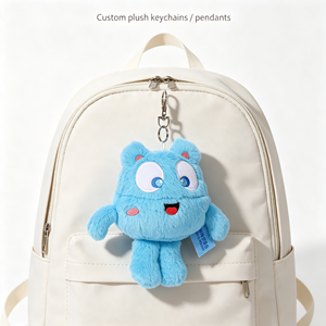 Portachiavi in Peluche a Forma di <span class=keywords><strong>Mostro</strong></span> <span class=keywords><strong>Blu</strong></span> Personalizzati, Decorazioni Morbide per Borse, Portachiavi Cartoon <span class=keywords><strong>Mostro</strong></span> Imbottito - Product Image 1
