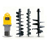 Haute qualité 2/5/6/20/50 tonnes accessoires d'excavatrice lourde trou de forage sol hydraulique tarière perceuse pelle tarière
