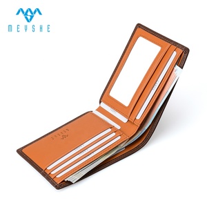 <span class=keywords><strong>Prix</strong></span> usine rapide personnalisé 100% pleine fleur <span class=keywords><strong>en</strong></span> cuir véritable RFID bloquant la taille mince moderne porte-cartes portefeuille pour hommes - Product Image 4