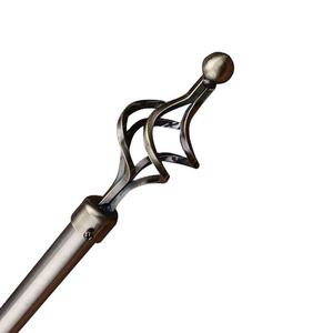 Cheap Curtain <strong>Pipe</strong> Rod Curtain Poles Adjustable Brass Double Curtain Rod - Product Image 1