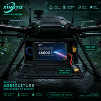 Batterie de drone à semi-conducteurs résistante aux intempéries 2026 en promotion, 14S 46000mAh 51.8V 320Wh/kg 10C, pack d'alimentation UAV pour la saison tropicale pluvieuse