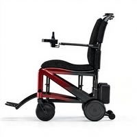 Fauteuil roulant électrique pliable léger de 11 kg avec batterie 6 Ah en fibre de carbone intégrale, moteurs 150W*2, vitesse de 4,5 km/h