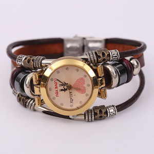Orologi da polso in pelle Vintage alla moda orologi da polso Casual Love Heart orologio da polso orologio al quarzo elogio Feminino regalo - Product Image 3