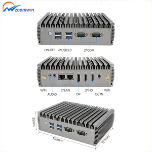 Mini PC integrada Industrial Core I3 5005U <span class=keywords><strong>I5</strong></span> 5200U Dual Gigabit Ethernet Win10 Linux HD VGA Dual Display 6 * USB Computadora de escritorio - Product Image 4