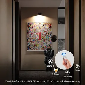 Battery Operated Led Picture <strong>Light</strong> <strong>Wall</strong> Lamp Remote Art Display <strong>Lights</strong> Magnetic Painting Wireless <strong>Artwork</strong> Lighting Dimmable - Product Image 5