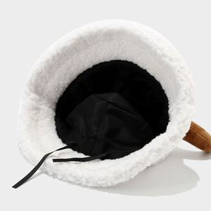 New <b>Creative</b> Horn Autumn Winter Outdoor Bucket Hat Thickened Warm Plush Stylish Character Casual Bucket Hats - Product Image 5