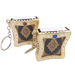 2022 Hot Sell religious crafts mini al quran book bling plastic keychain in bulk