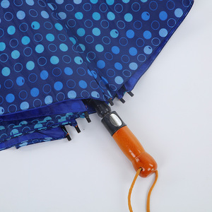 Double Layer Classic Golf <b>Automatic</b> Folding <b>Umbrella</b> Wooden Handle Polyester 102cm Diameter Promotional Business Advertising - Product Image 4