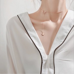 Oro puro de la joyería de las mujeres collar 18K oro Real <span class=keywords><strong>estrella</strong></span> y Luna collar de capa COLLAR COLGANTE de diamantes - Product Image 6