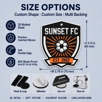 Écusson en silicone pour marque privée, support de personnalisation pour sacs à dos, porte-équipements, badges, garnitures de mode, fournisseur