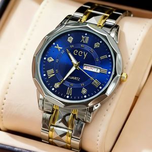 Montre à quartz avec bracelet en acier, montre en alliage résistante à l'eau, montre-bracelet pour homme, pour le commerce d'exportation - Product Image 3