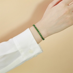 Fashion Anniversary <b>Bracelet</b> Gold Stainless Steel Tennis Chain Zircon <b>Bracelet</b> - Product Image 3