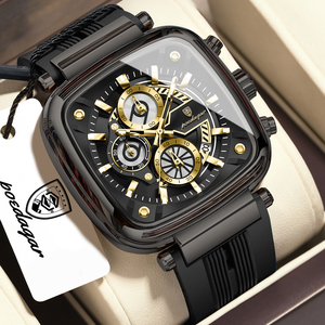 Reloj cronógrafo Poedagar 849 para hombre con correa de silicona multicolor, múltiples subesferas, deportivo, de cuarzo. - Product Image 4