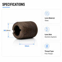 Lentille de focalisation pour capteur à fibre optique professionnel Zhonna M3 M4 2HA 3HA 4HA 6HA F4, lentille de sonde de détection réfléchissante diffuse à petit spot