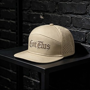 6 Panel Structured <b>Flat</b> Brim Snapback Cap Custom 3D Embroidery Logo, Acrylic Moisture Wicking <b>Hat</b> for Outdoor Sports Events Wear - Product Image 3