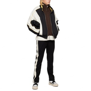 Veste noire en nylon taffetas à fermeture éclair bidirectionnelle pour homme, vente chaude - Product Image 4