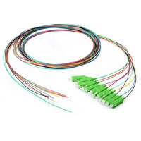 Prix usine OEM ODM G652D G657A1 G657A2 Pigtail de fibre optique 12 cœurs en faisceau SC LC FC ST APC/UPC Simplex 9/125 1,5M