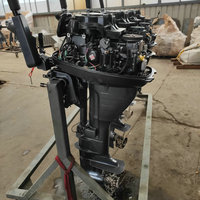 YAMABISI T4HP 4HP 75cc Mesin Tempel Kapal Bensin 2-Tak dengan Kontrol Remote/Tiller, Starter Elektrik+Manual - Baru untuk Berperahu