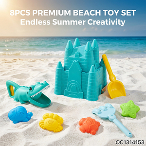 Set di 8 Pale per Costruire Castelli di Sabbia, Giocattoli Estivi da Spiaggia per Bambini, Senza Sabbia Inclusa - Product Image 2