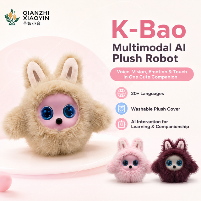 Multimodal AI Robot Pet Camera Voice Touch Sensor LED Emotion Display 5 AI Models 20+ Languages Gyroscope OTA Upgrade Plush