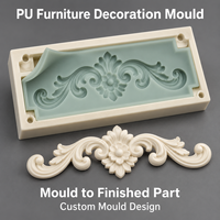 Moule d'ornement de meuble en résine Tietuo + noyau en élastomère PU C259-G3, démoulage facile, pour atelier de fabrication de moules